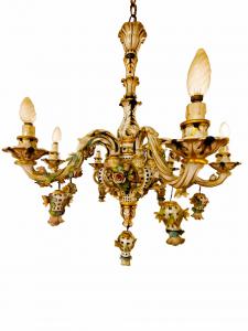 Lampadario Capodimonte in Porcellana